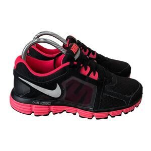 Nike Dual Fusion Run ST 2 Womens Size 6.5 Black Coral Sneakers